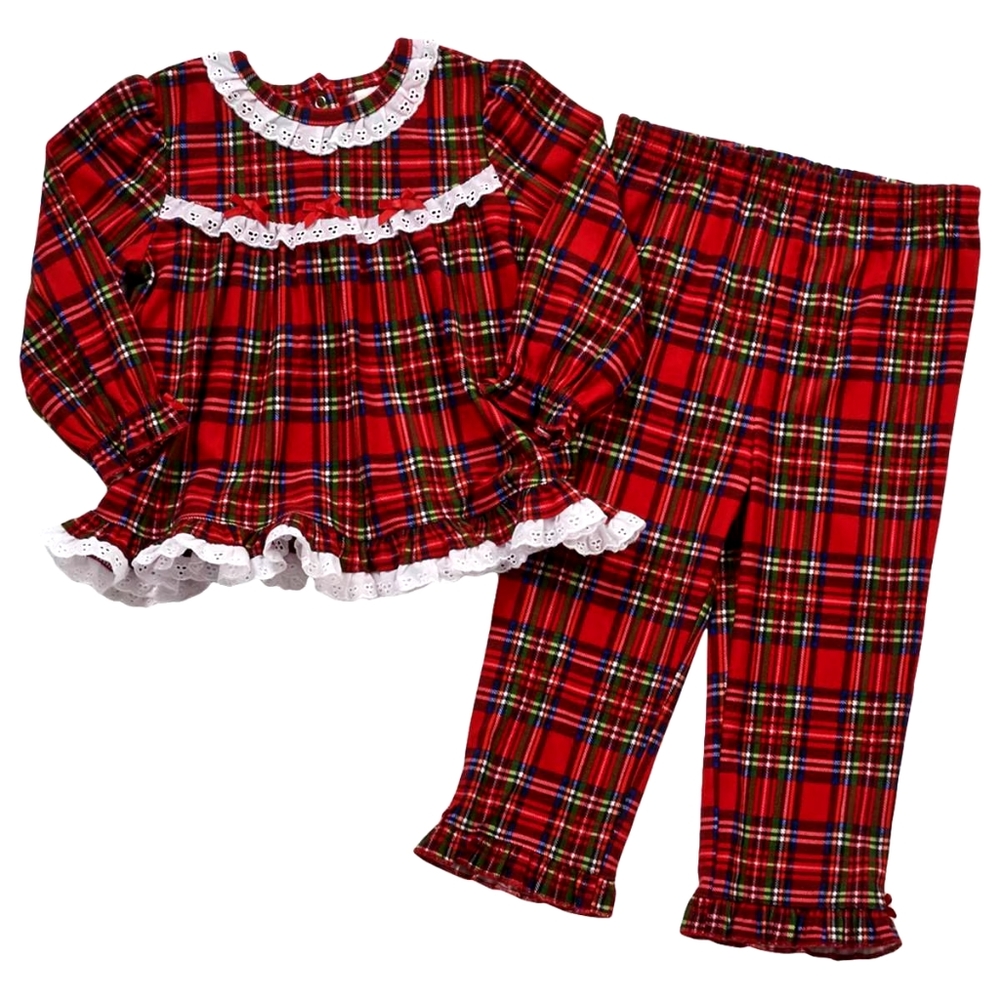 Toddler Girl Little Me Plaid Pajama Set